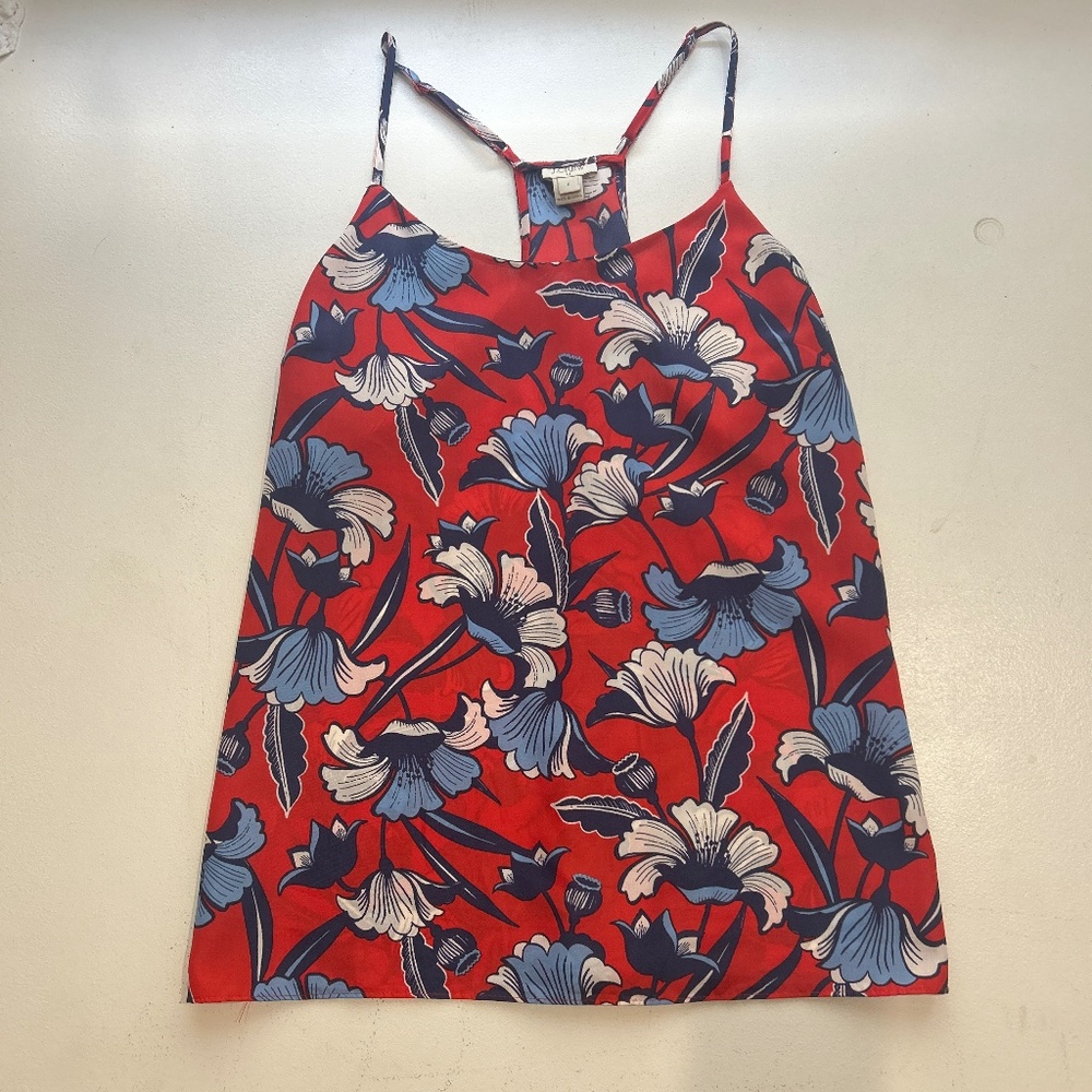 J. Crew Floral Tank Top Blouse